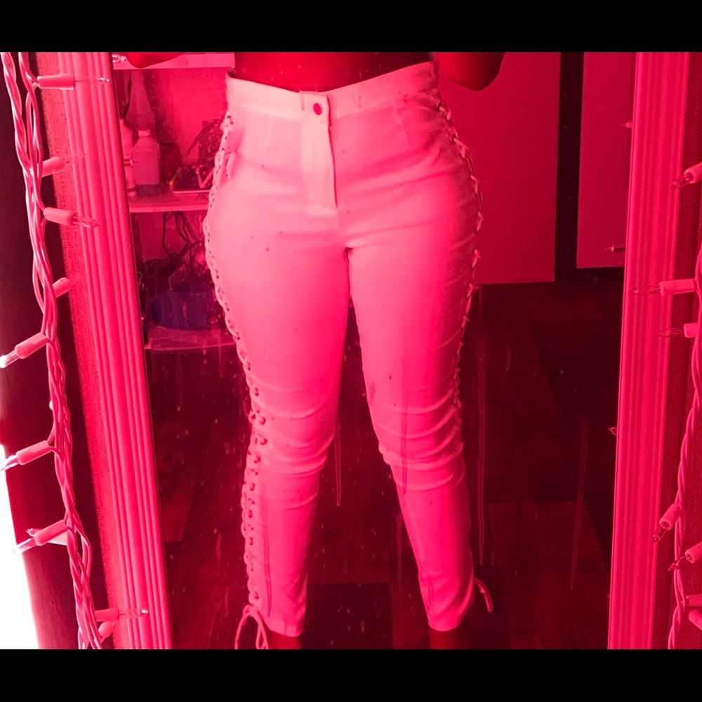 Side Lace-Up Pants